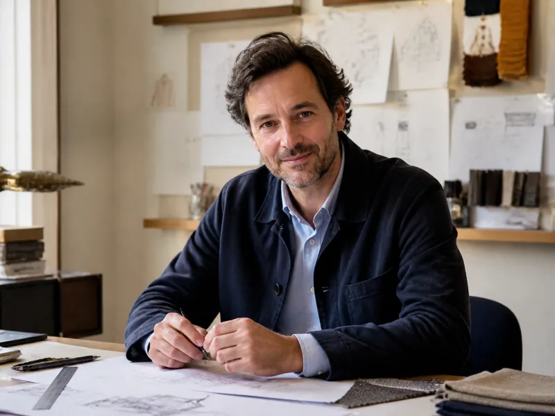 Portrait d’un artisan designer dans l’atelier à Caen