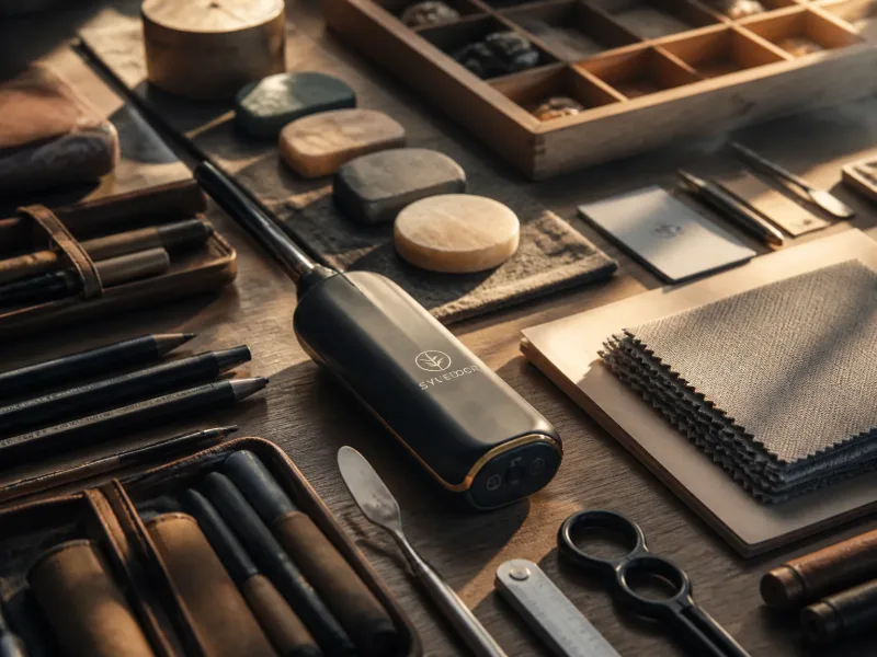 Packshot d'outils et matériel pédagogique Sylvedor sur table en bois