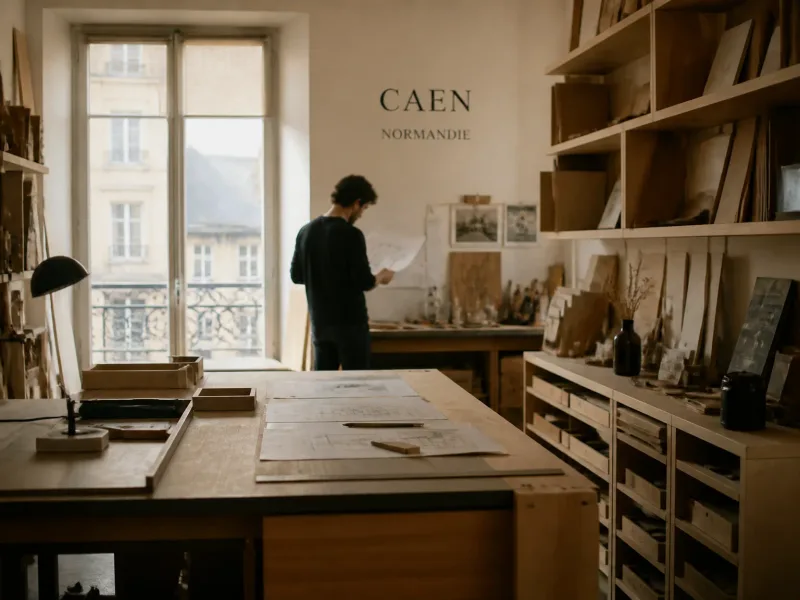Ambiance atelier montrant l’organisation et la lumière naturelle