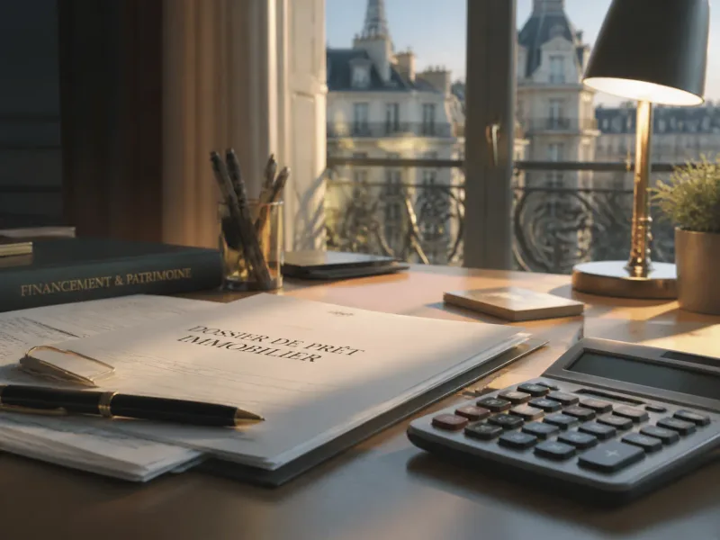 Plan packshot de documents prêt immobilier et matériel de bureau