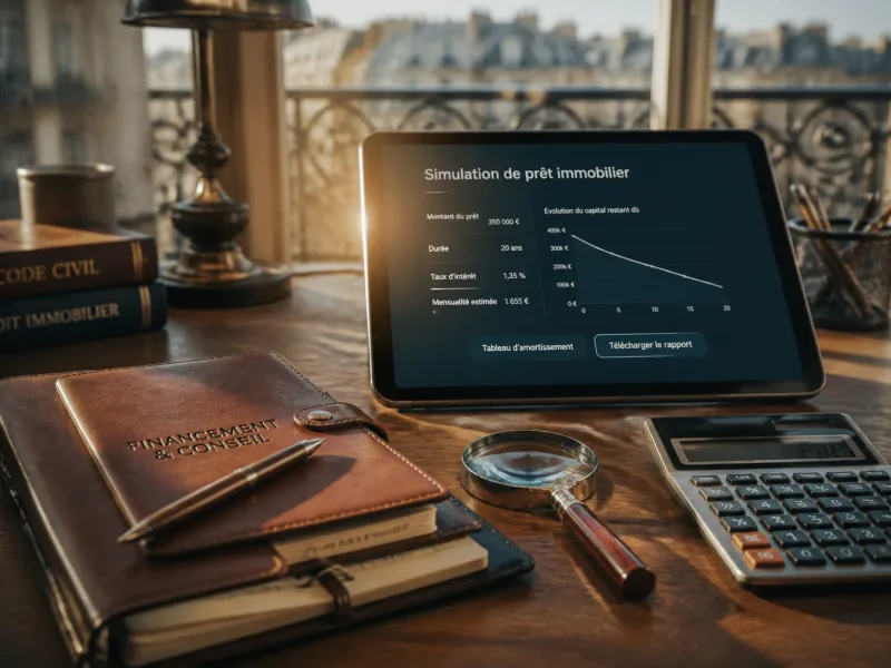 Équipement et outils de travail pour accompagnement financement