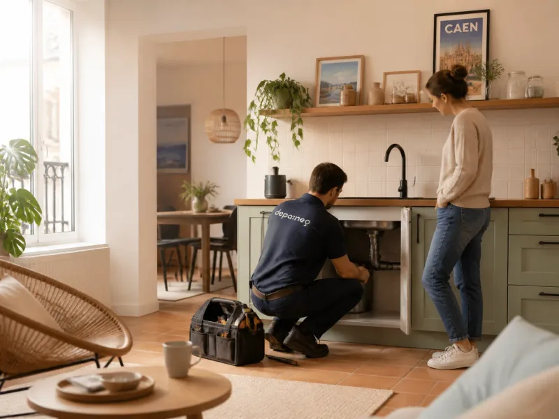 Intérieur domestique avec accès plomberie et lumière naturelle